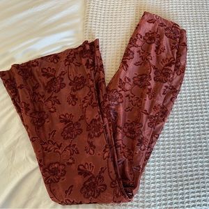 NWT Flair Velvet Pants